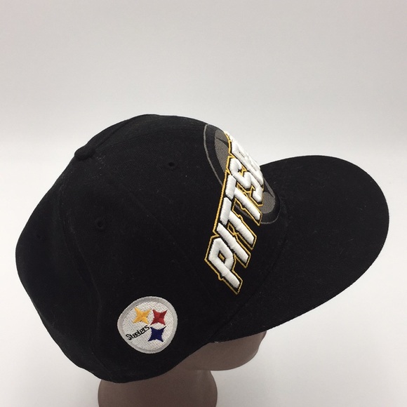 Pittsburgh Steelers NFL Black White Hat Baseball Cap 7 3/8 New Era - Picture 6 of 16